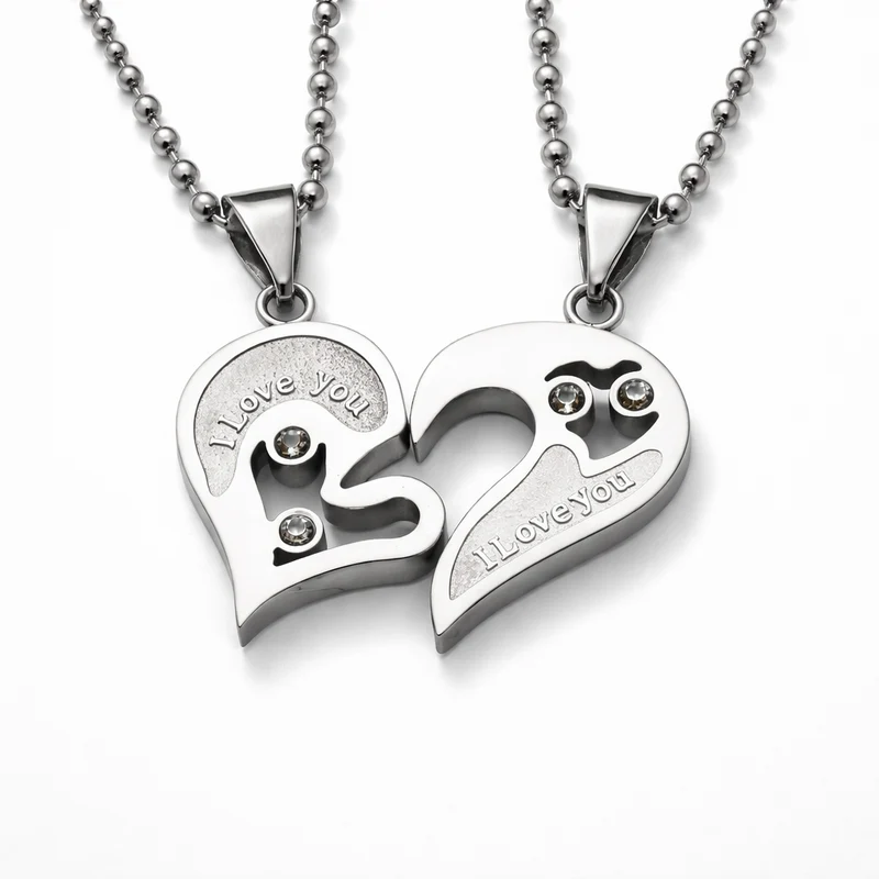 Mother And Daughter Necklace Silver