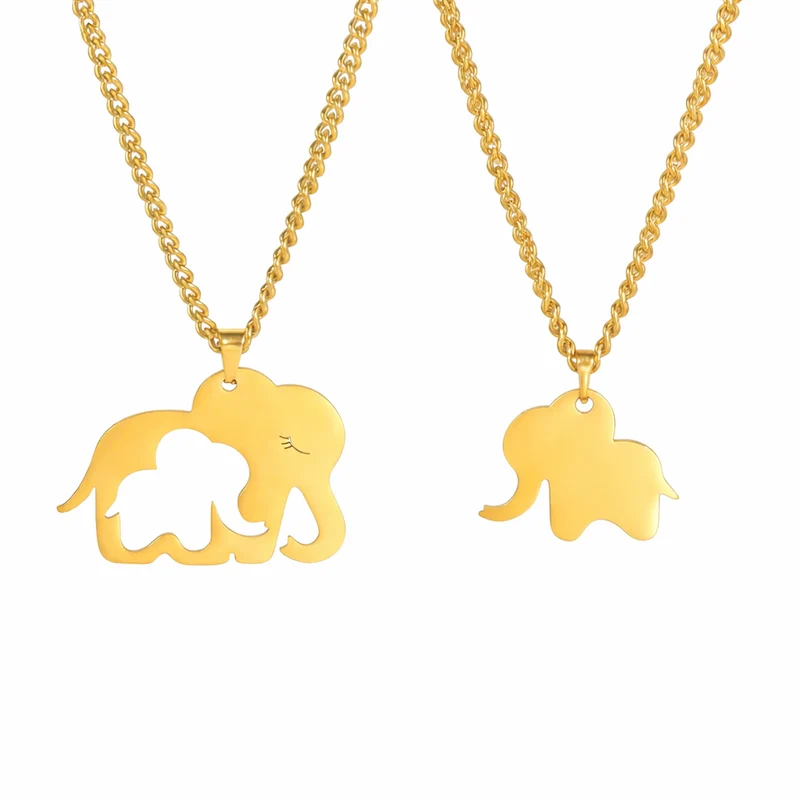 Mother And Daughter Necklace Gold