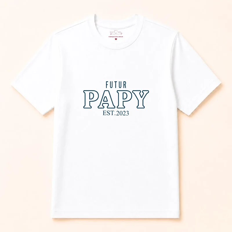 T-shirt personnalisé futur papy - Annonce de grossesse