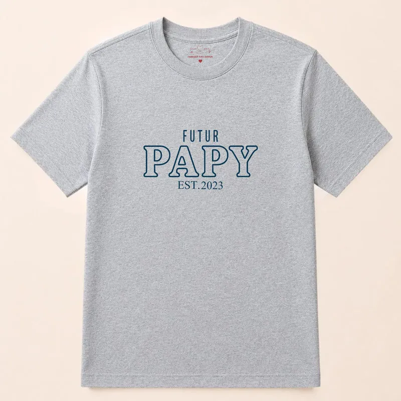 T-shirt personnalisé futur papy - Annonce de grossesse