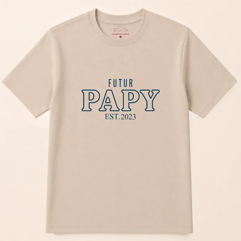 T-shirt personnalisé futur papy - Annonce de grossesse