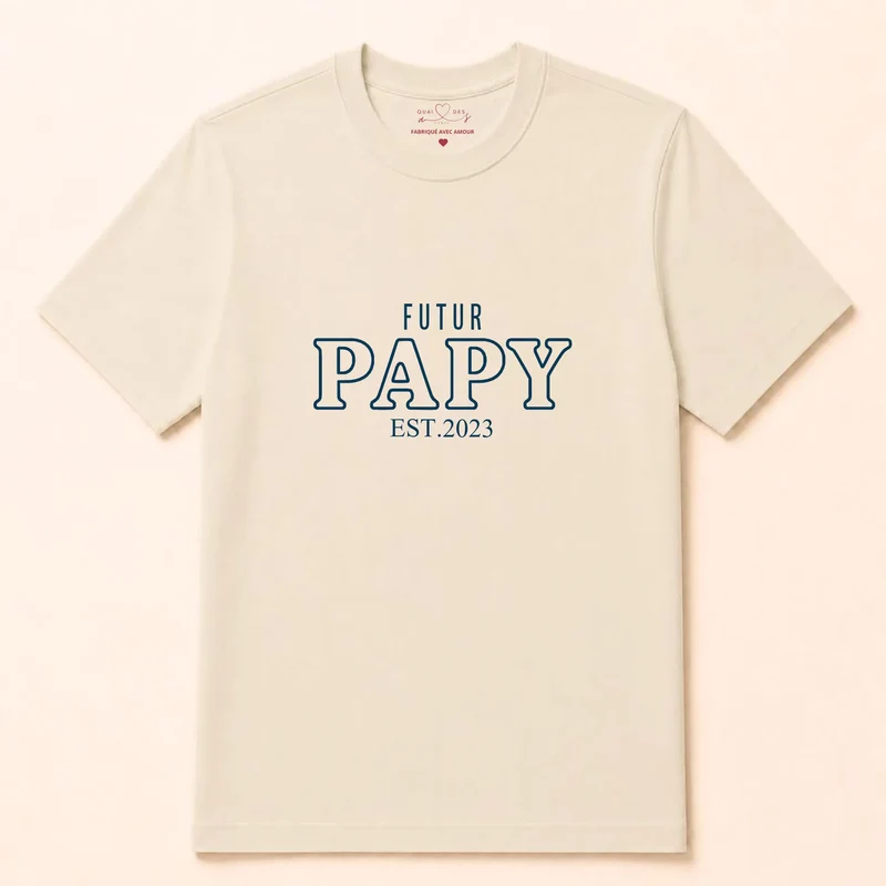 T-shirt personnalisé futur papy - Annonce de grossesse