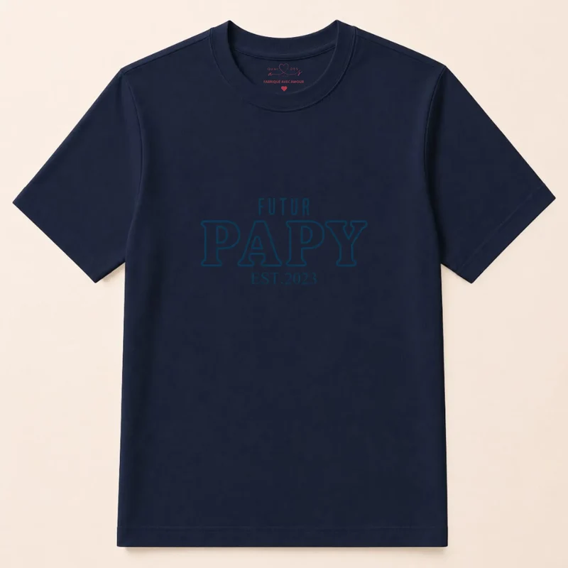 T-shirt personnalisé futur papy - Annonce de grossesse