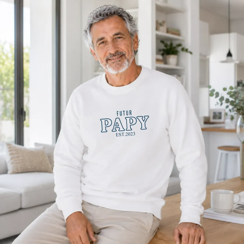 T-shirt personnalisé futur papy - Annonce de grossesse