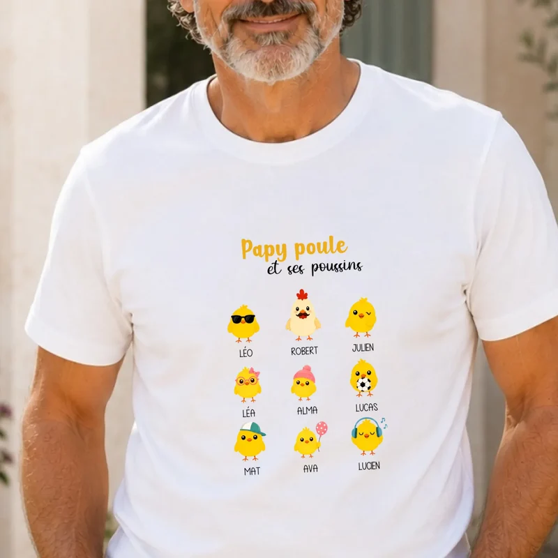 Sweat à capuche personnalisé papy - Papy poule