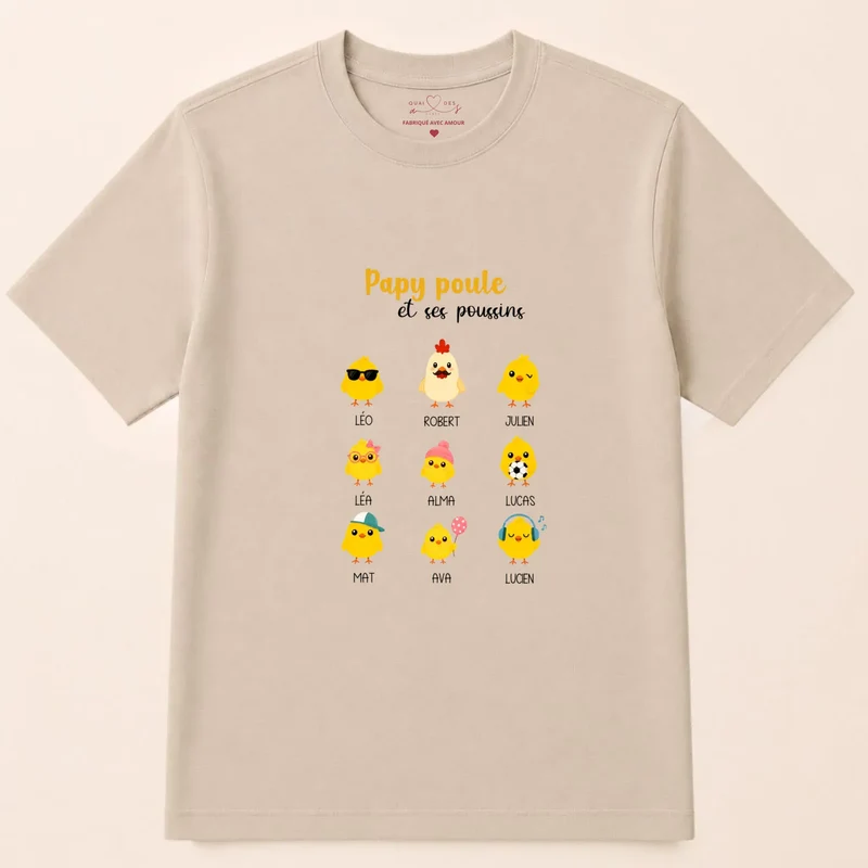 Sweat à capuche personnalisé papy - Papy poule