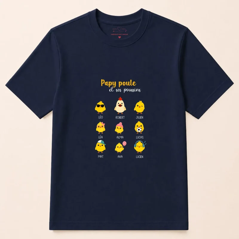Sweat à capuche personnalisé papy - Papy poule