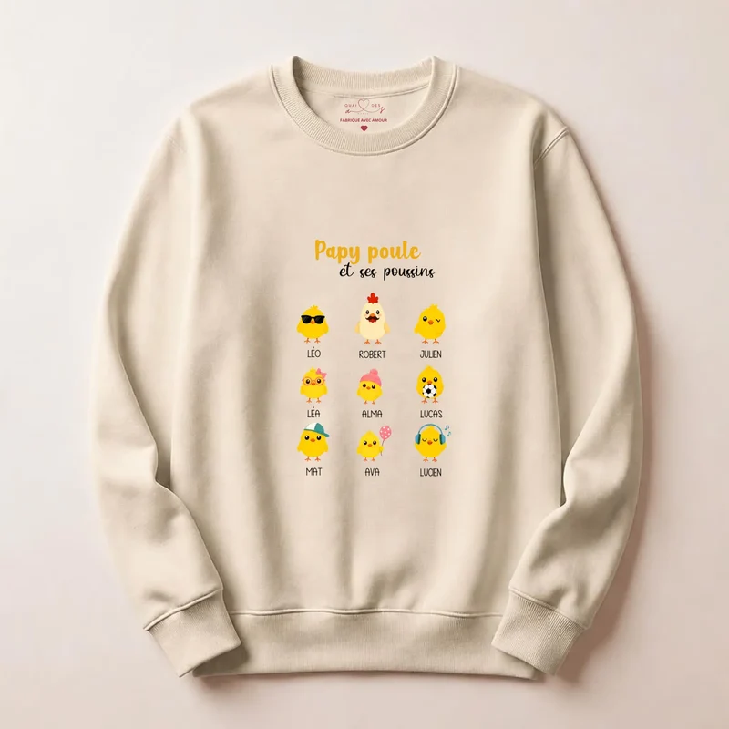 Pull personnalisé papy - Papy poule