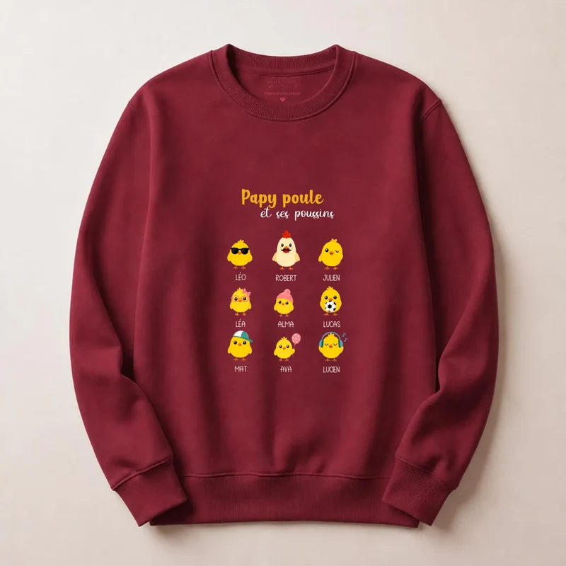 Pull personnalisé papy - Papy poule