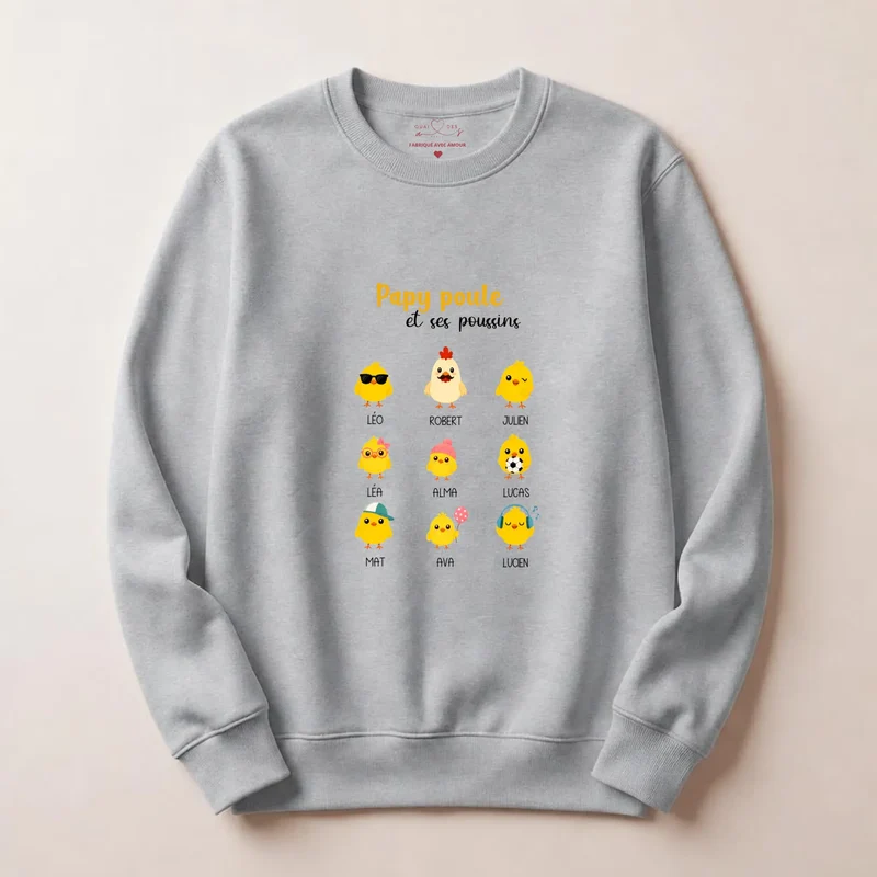 Pull personnalisé papy - Papy poule
