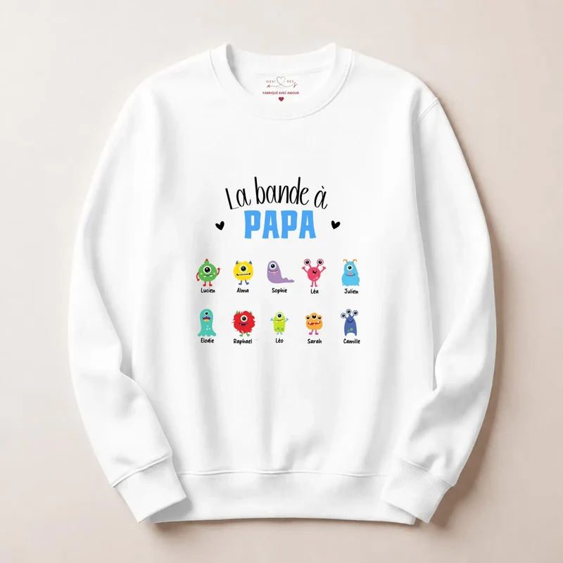 Pull personnalisé papa - la bande à papa