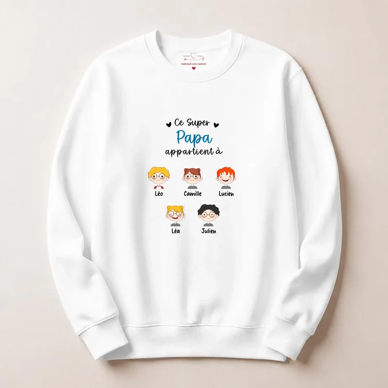 Pull personnalisé papa - Ce super papa appartient à