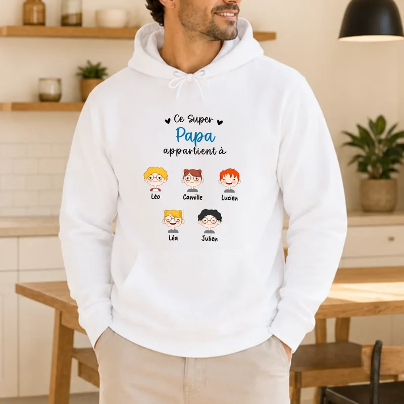 Pull personnalisé papa - Ce super papa appartient à