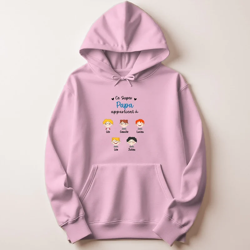 Pull personnalisé papa - Ce super papa appartient à