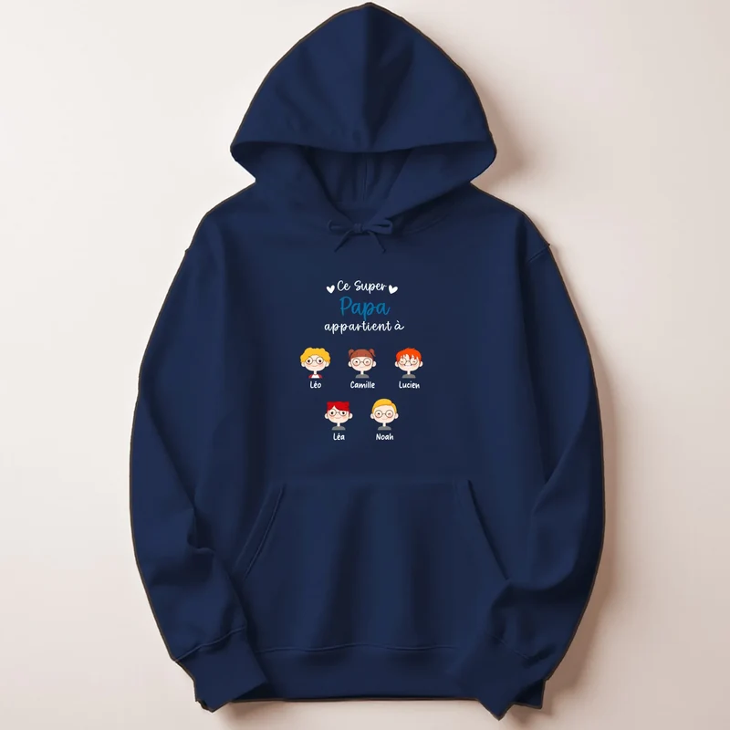 Pull personnalisé papa - Ce super papa appartient à