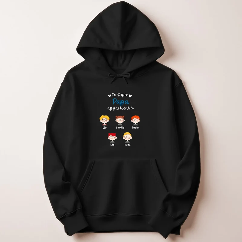 Pull personnalisé papa - Ce super papa appartient à
