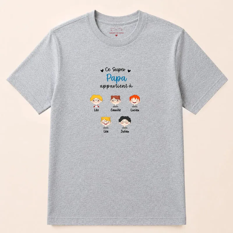 Pull personnalisé papa - Ce super papa appartient à