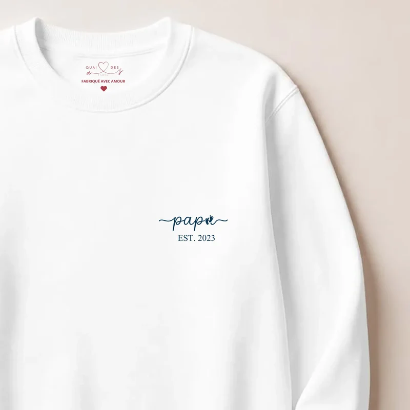 Pull personnalisé nouveau papa - Papa depuis
