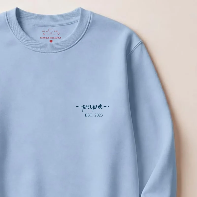 Pull personnalisé nouveau papa - Papa depuis