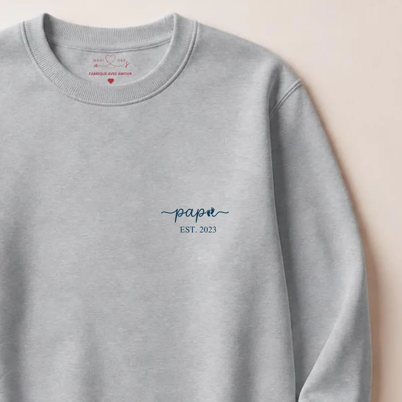 Pull personnalisé nouveau papa - Papa depuis