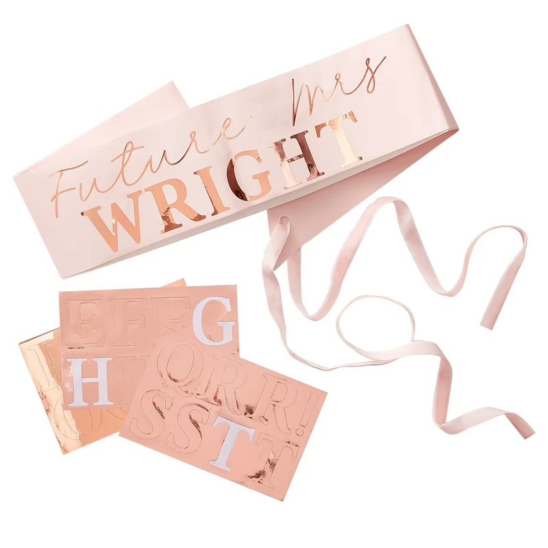 Personalisierbare Schärpe "Future Mrs" Roségold