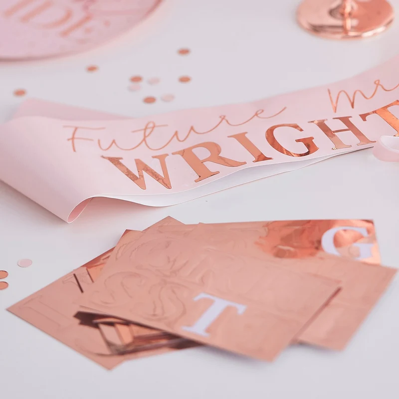 Personalisierbare Schärpe "Future Mrs" Roségold