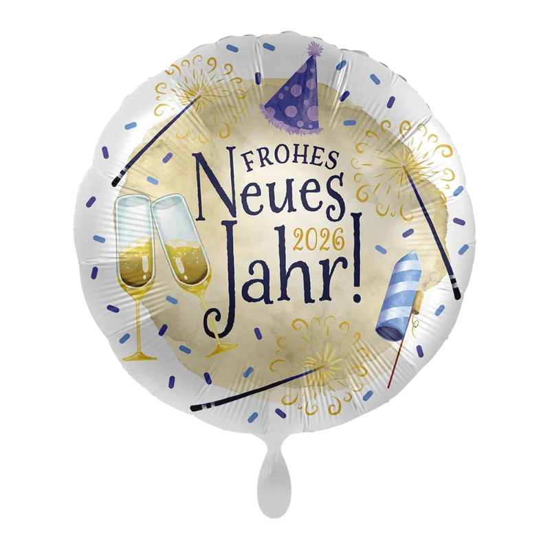 Folienballon "Frohes Neues Jahr 2026!"