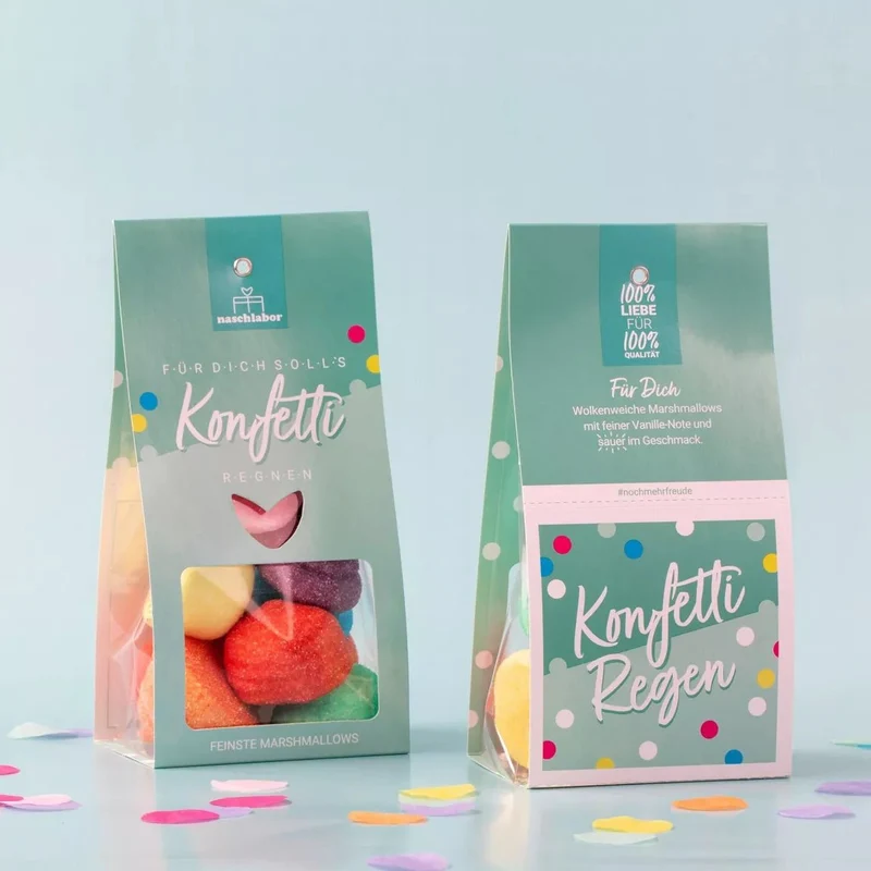 Marshmallow "Für Dich soll's Konfetti regnen"