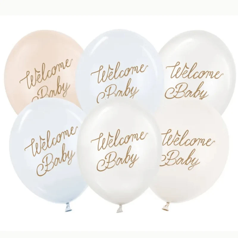 Luftballon Ø 30cm "Welcome Baby" 6 Stk.