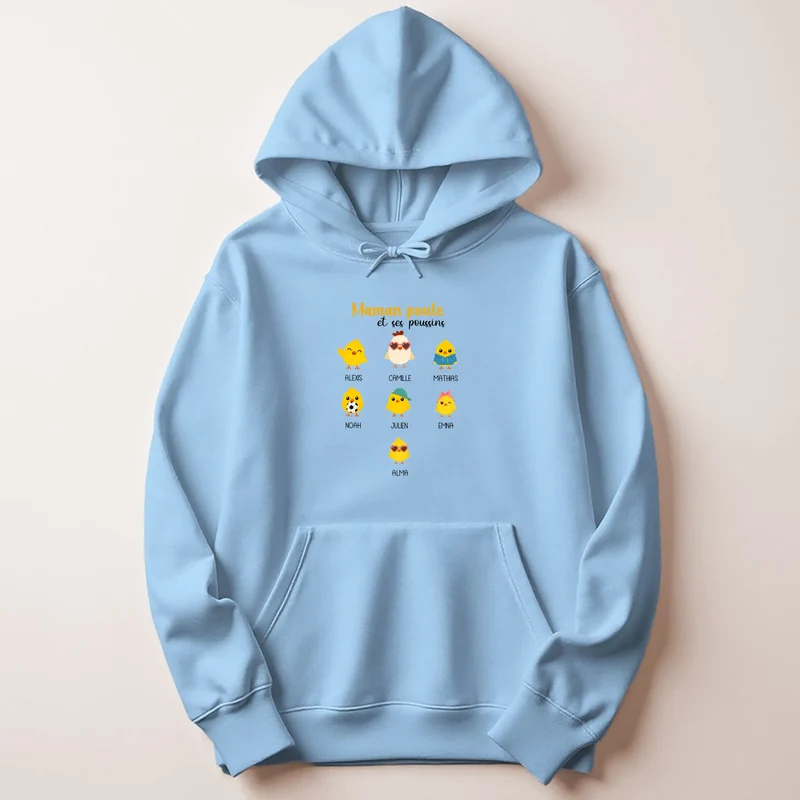Sweat à capuche personnalisé maman - Maman poule