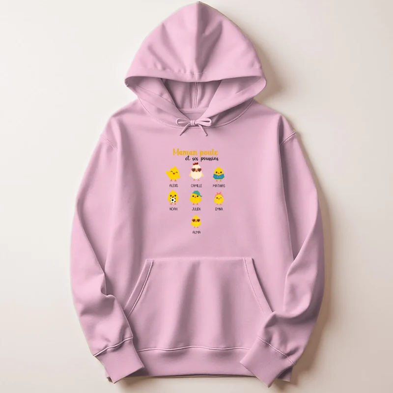Sweat à capuche personnalisé maman - Maman poule