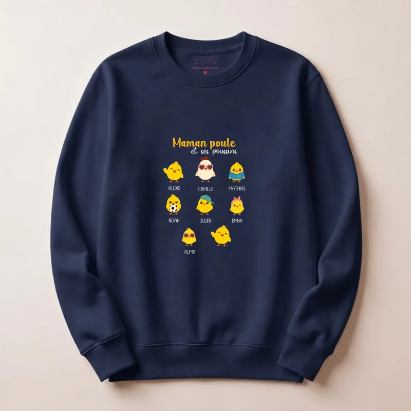 Sweat à capuche personnalisé maman - Maman poule