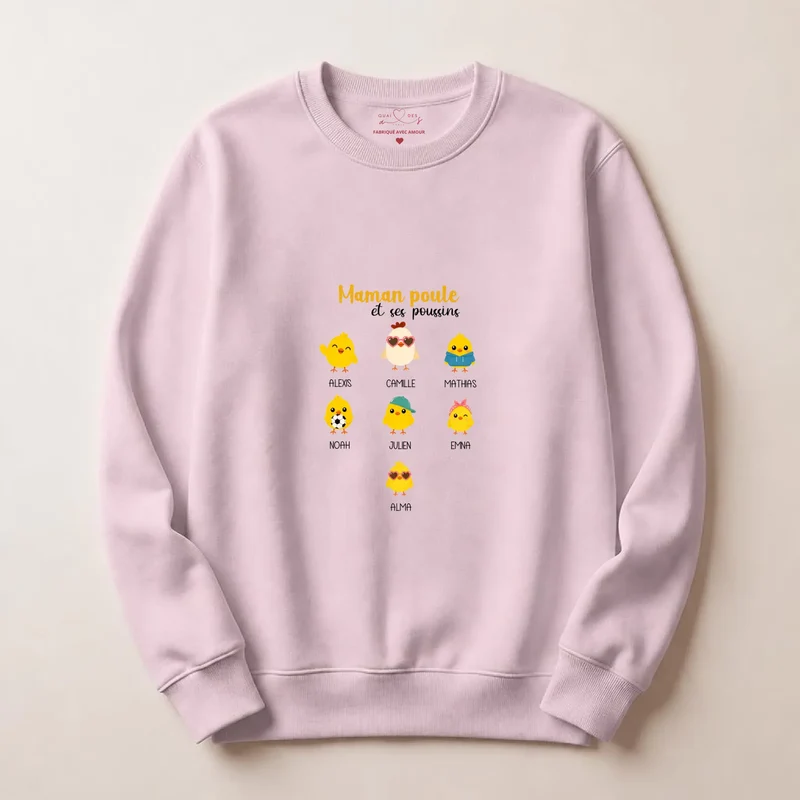 Sweat à capuche personnalisé maman - Maman poule