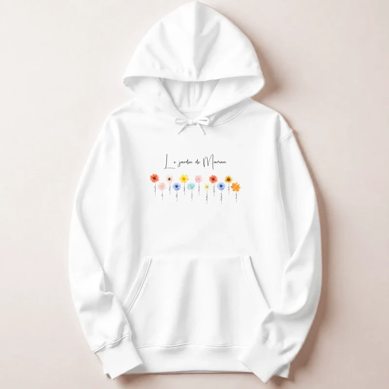 Sweat à capuche personnalisé maman - Le jardin de maman
