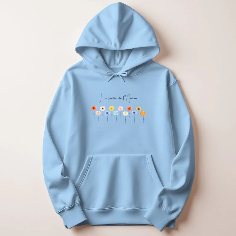 Sweat à capuche personnalisé maman - Le jardin de maman