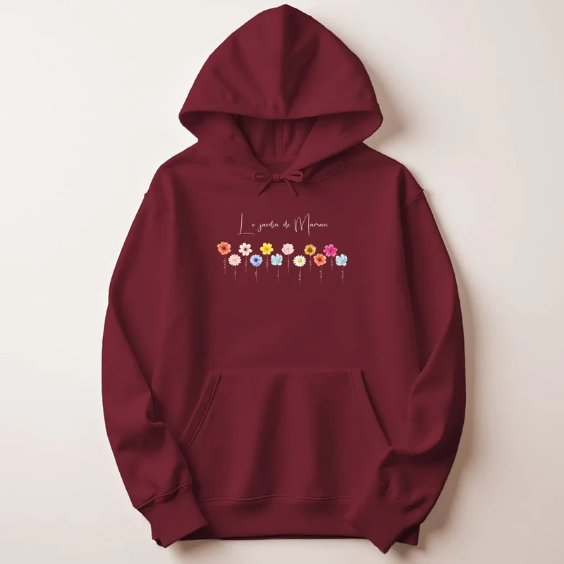 Sweat à capuche personnalisé maman - Le jardin de maman