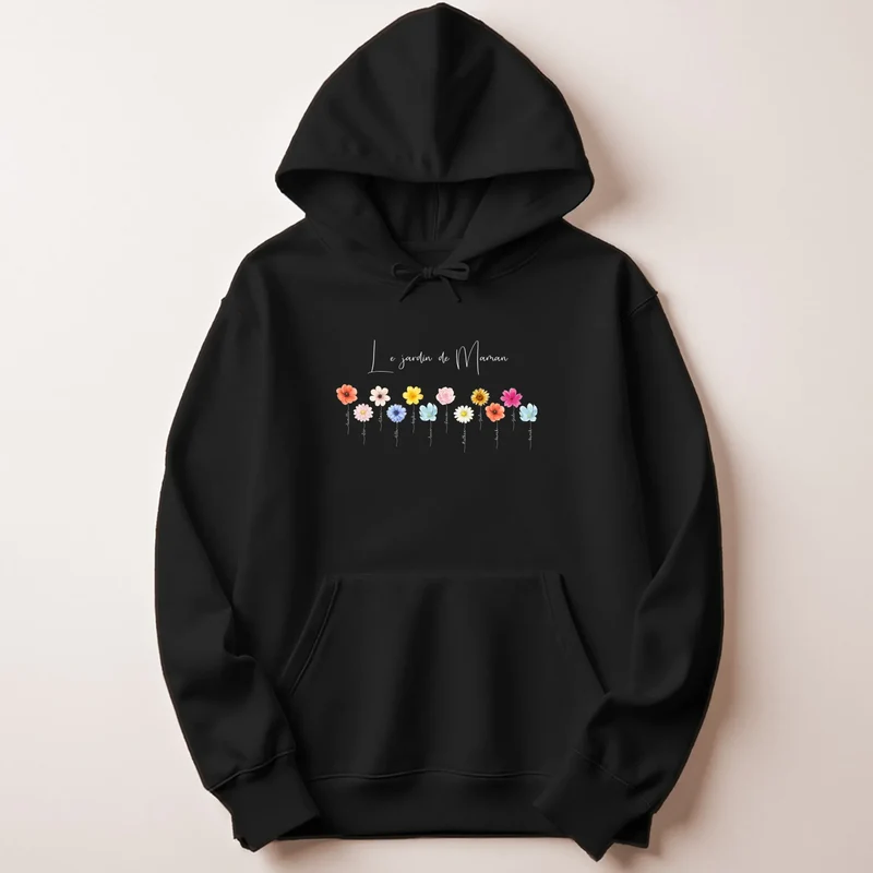 Sweat à capuche personnalisé maman - Le jardin de maman