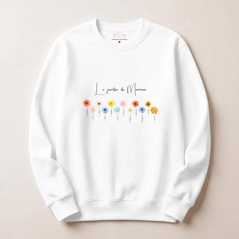 Sweat à capuche personnalisé maman - Le jardin de maman