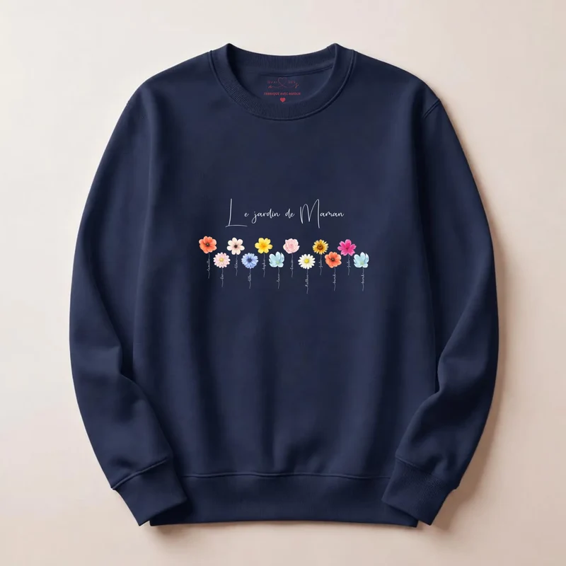 Sweat à capuche personnalisé maman - Le jardin de maman