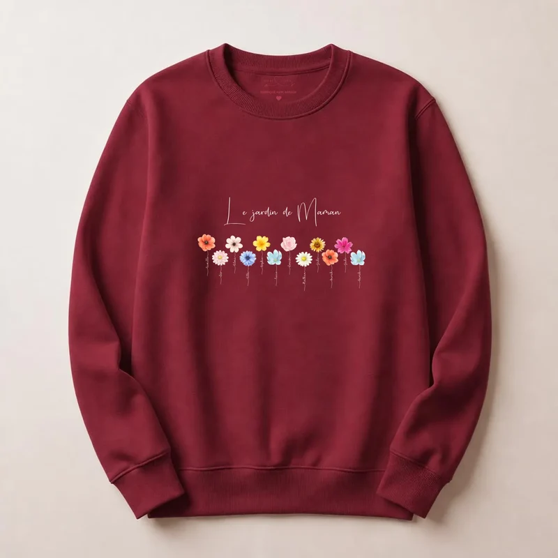 Sweat à capuche personnalisé maman - Le jardin de maman