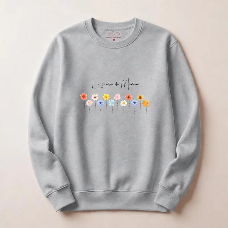 Sweat à capuche personnalisé maman - Le jardin de maman