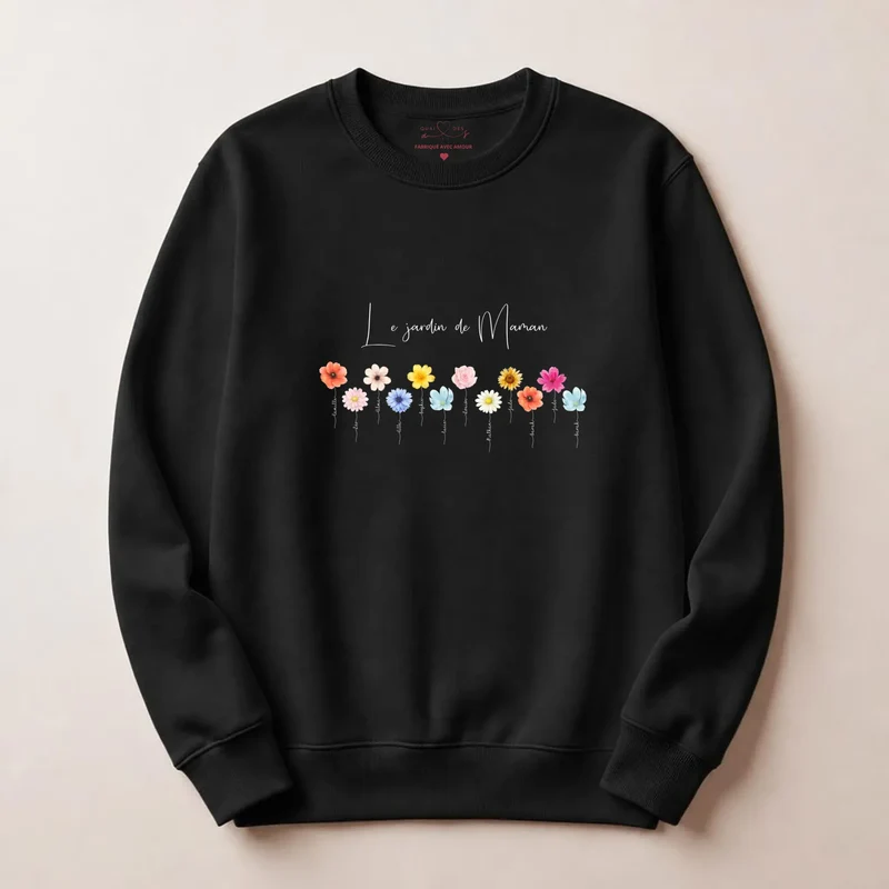 Sweat à capuche personnalisé maman - Le jardin de maman