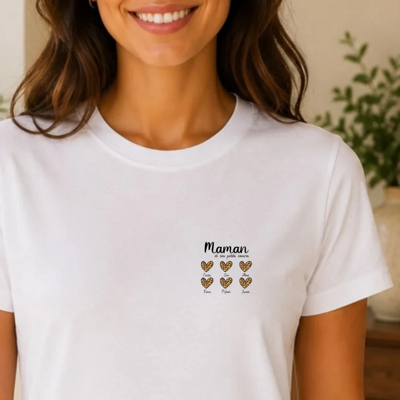 Sweat à capuche personnalisé fête des mères - Petits cœurs