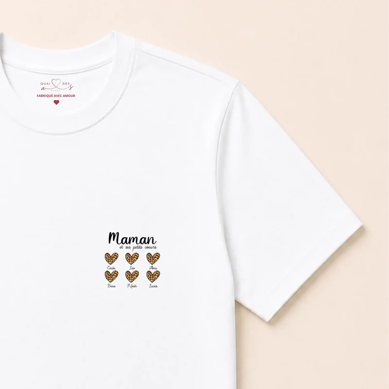 Sweat à capuche personnalisé fête des mères - Petits cœurs