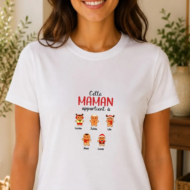 Sweat à capuche personnalisé maman - Noël en famille