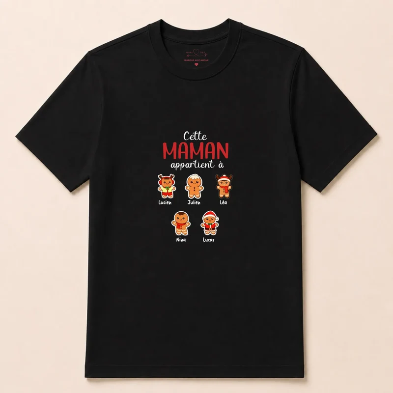Sweat à capuche personnalisé maman - Noël en famille
