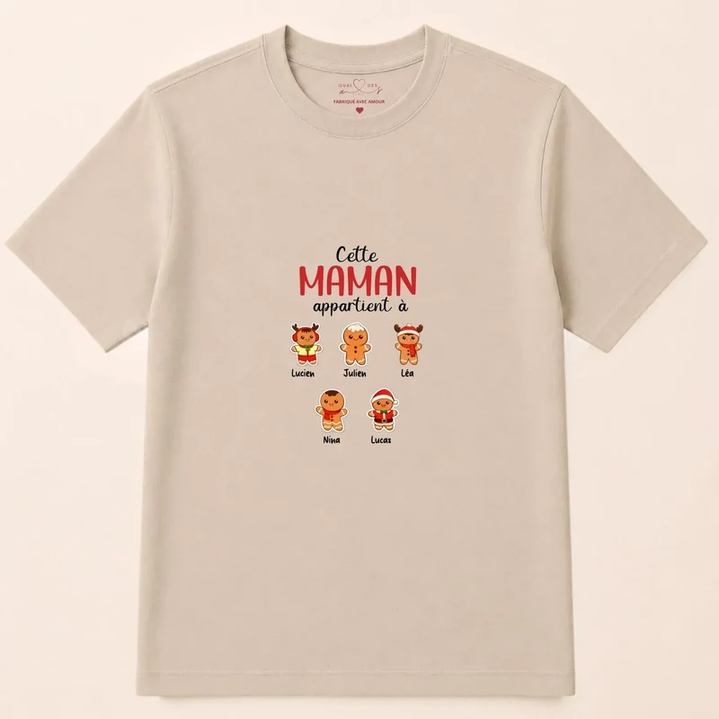 Sweat à capuche personnalisé maman - Noël en famille