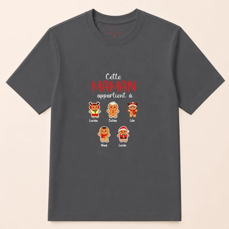 Sweat à capuche personnalisé maman - Noël en famille