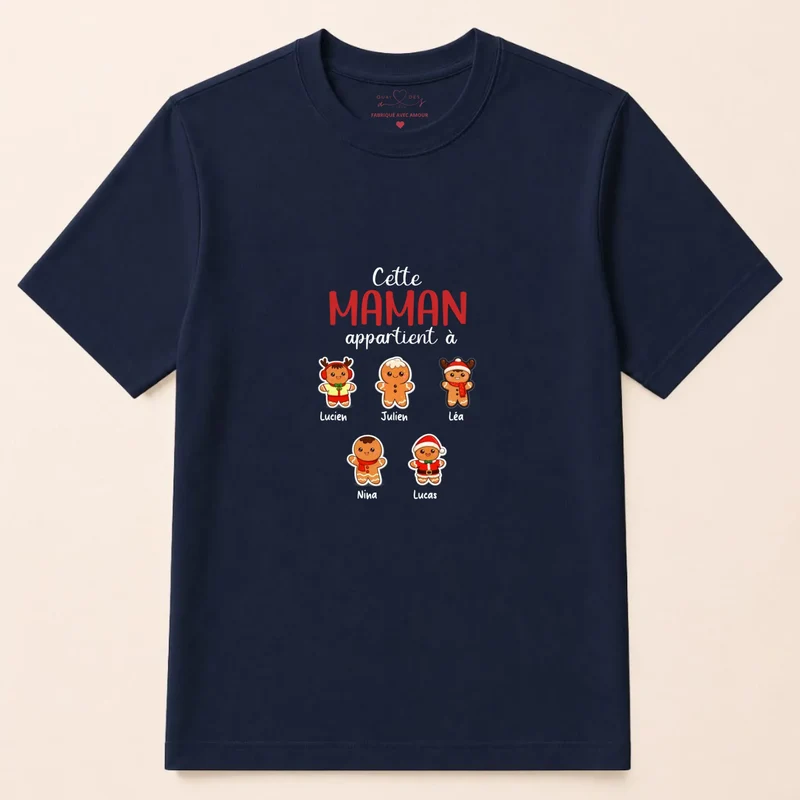 Sweat à capuche personnalisé maman - Noël en famille