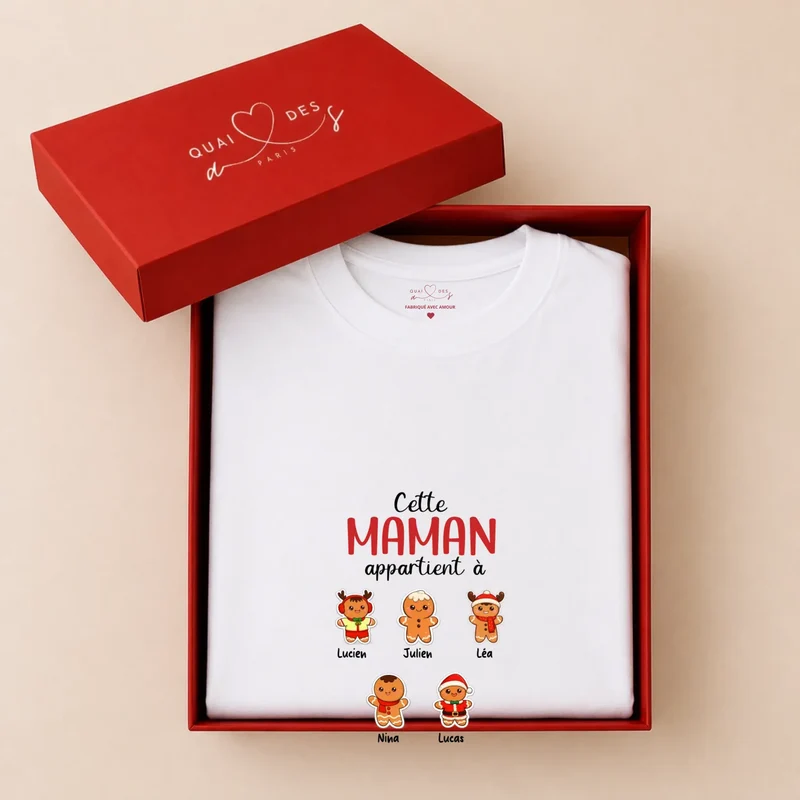 Sweat à capuche personnalisé maman - Noël en famille